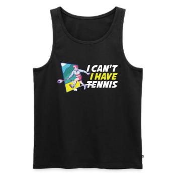 I Cant I Have Tennis Tennis Gift - Men's Premium Organic Tank Top - black - Front - Michal (187cm)