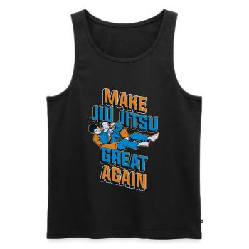 Rendre le Jiu Jitsu Grand Encore Cadeau Jiu Jitsu - Débardeur bio Premium Homme - noir - Devant - AI Model Male 178 light (178cm)