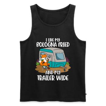 Bologna Fried Trailer Wide Motorhome Gift - Men's Premium Organic Tank Top - black - Front - Michal (187cm)