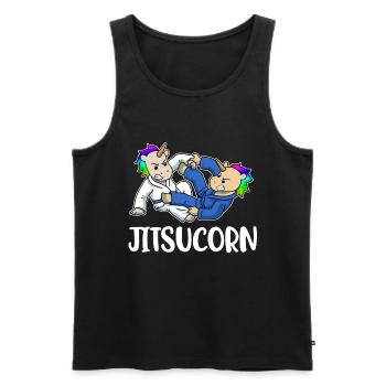 Jitsucorn Jiu Jitsu Geschenk - Männer Premium Bio Tank Top - Schwarz - Vorne - Michal (187cm)