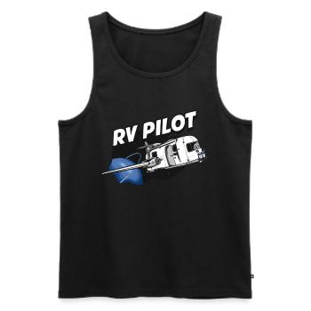RV Pilot Wohnmobil Geschenk - Männer Premium Bio Tank Top - Schwarz - Vorne - AI Model Male 178 light (178cm)
