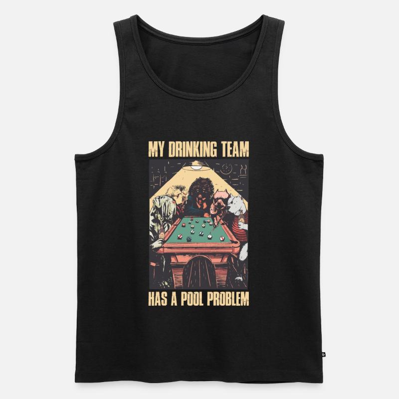 Pool Problem Billard Geschenk - Männer Premium Bio Tank Top - Schwarz