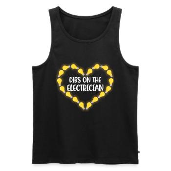 Dibs On The Electrician Electrician Electrician Gift - Men's Premium Organic Tank Top - black - Front - AI Model Male 178 light (178cm)