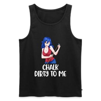 Chalk Dirty To Me Billard Geschenk - Männer Premium Bio Tank Top - Schwarz - Vorne - Michal (187cm)