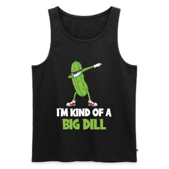 In the Child Of A Big Dill Cucumber Gift - Men's Premium Organic Tank Top - black - Front - Michal (187cm)