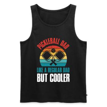 Pickleball Dad Pickleball Geschenk - Männer Premium Bio Tank Top - Schwarz - Vorne - Michal (187cm)