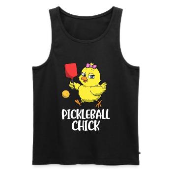 Pickleball Chick Pickleball Geschenk - Männer Premium Bio Tank Top - Schwarz - Vorne - Michal (187cm)