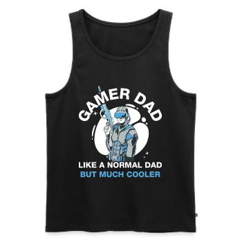 Gamer Dad Like A Normal Dad Gambler Gift - Men's Premium Organic Tank Top - black - Front - Michal (187cm)