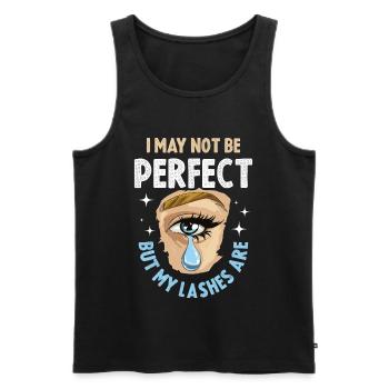 I May Not Be Perfect Maskenbildnerin Geschenk - Männer Premium Bio Tank Top - Schwarz - Vorne - AI Model Male 178 light (178cm)