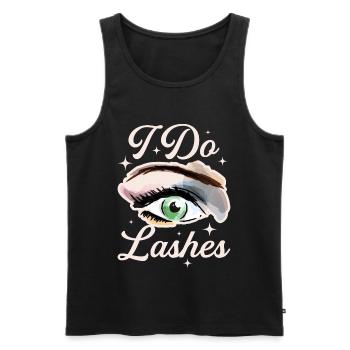 I Do Lashes Maskenbildnerin Geschenk - Männer Premium Bio Tank Top - Schwarz - Vorne - AI Model Male 178 light (178cm)