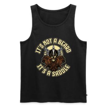 Its Not A Beard Its A Saddle Bart Geschenk - Männer Premium Bio Tank Top - Schwarz - Vorne - AI Model Male 178 light (178cm)