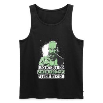 Just Another Sexy Bald Guy Bart Geschenk - Männer Premium Bio Tank Top - Schwarz - Vorne - Michal (187cm)