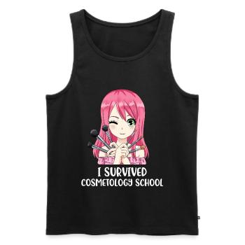 Cosmetology School Maskenbildnerin Geschenk - Männer Premium Bio Tank Top - Schwarz - Vorne - AI Model Male 178 light (178cm)
