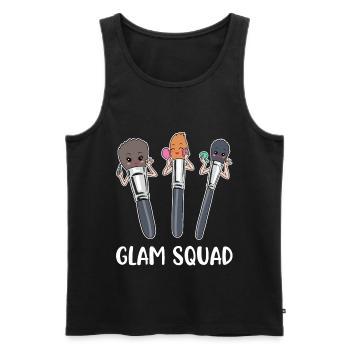 Glam Squad Maskenbildnerin Geschenk - Männer Premium Bio Tank Top - Schwarz - Vorne - AI Model Male 178 light (178cm)