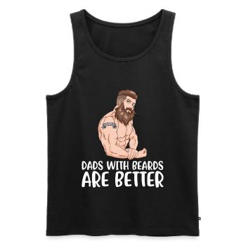 Dads With Beards Are Better Bart Gift - Men's Premium Organic Tank Top - black - Front - Michal (187cm)