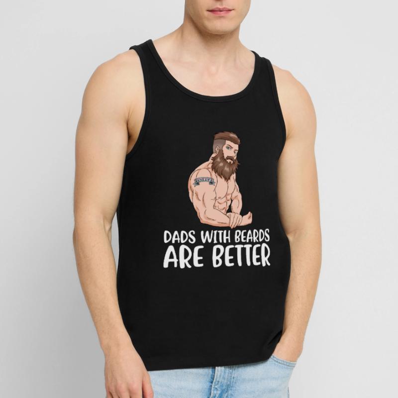 Dads With Beards Are Better Bart Geschenk Männer Premium Bio Tank Top