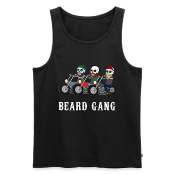 Beard Gang Bart Geschenk - Männer Premium Bio Tank Top - Schwarz - Vorne - Michal (187cm)