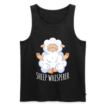Sheep Whisperer Sheep Gift - Men's Premium Organic Tank Top - black - Front - Michal (187cm)