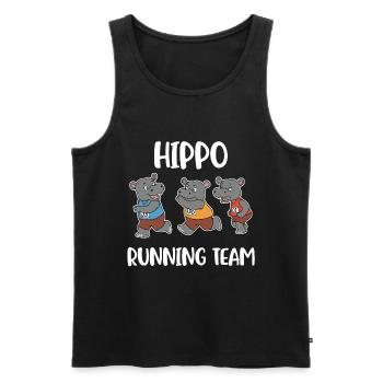 Hippo Running Team Hippo Cadeau - Débardeur bio Premium Homme - noir - Devant - Michal (187cm)