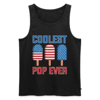 Coolest Pop Ever Popsicle Eis Geschenk - Männer Premium Bio Tank Top - Schwarz - Vorne - Michal (187cm)