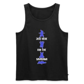 Just Here For The Savasana Yoga Gift - Men's Premium Organic Tank Top - black - Front - Michal (187cm)