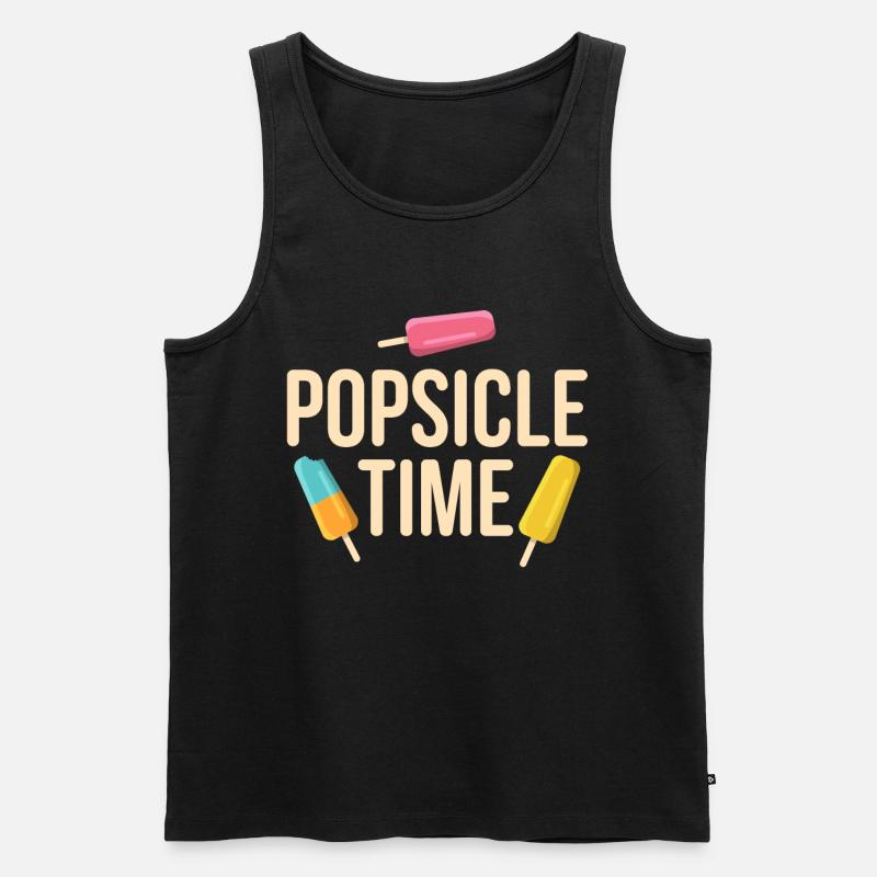 Popsicle Time Eis Geschenk - Männer Premium Bio Tank Top - Schwarz