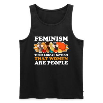 Feminism The Radical Notion Feminism Gift - Men's Premium Organic Tank Top - black - Front - AI Model Male 178 light (178cm)