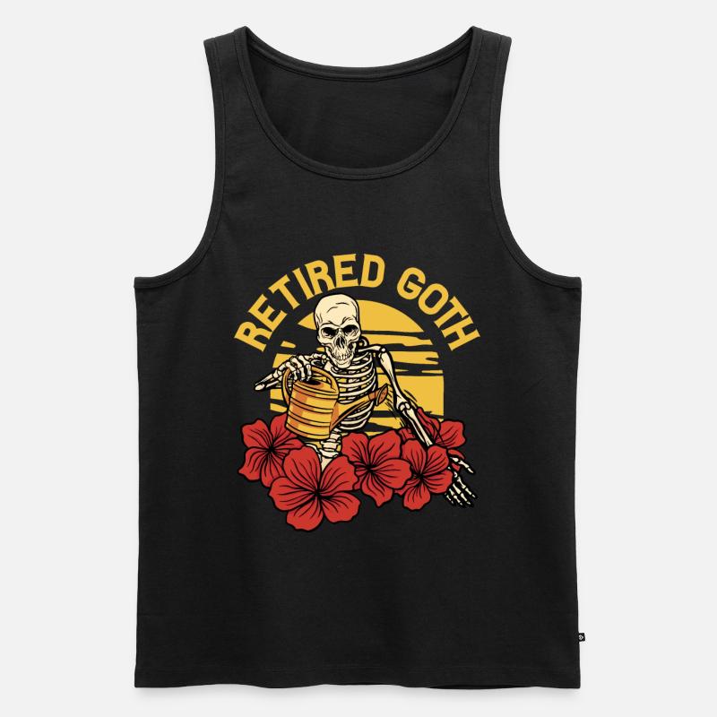 Retired Goth Gotisch Geschenk - Männer Premium Bio Tank Top - Schwarz