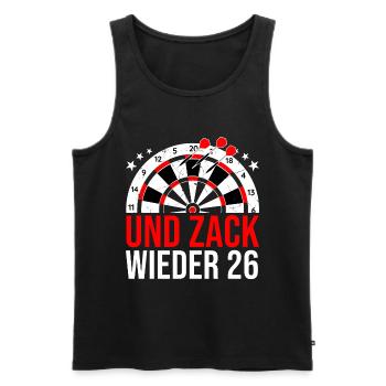 Lustige Darts und Dart Geschenke für Dartspieler - Männer Premium Bio Tank Top - Schwarz - Vorne - AI Model Male 178 light (178cm)