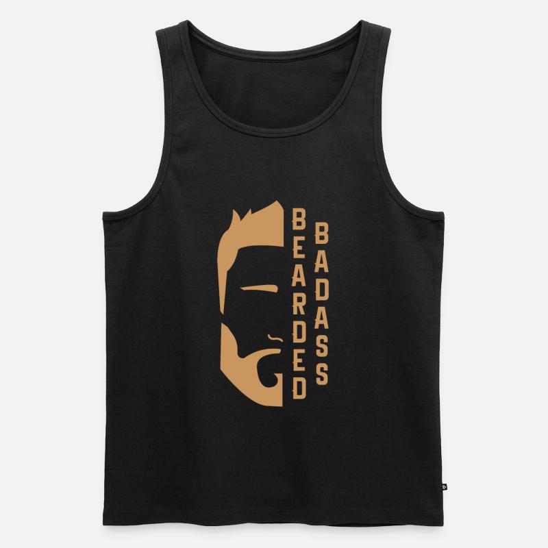 Bart Bartträger bärtig - Männer Premium Bio Tank Top - Schwarz