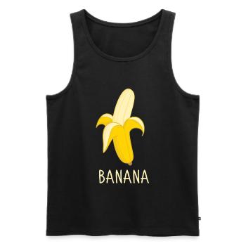 Banane banane - Débardeur bio Premium Homme - noir - Devant - Michal (187cm)