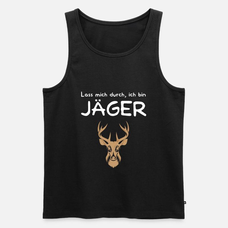 Jäger - Männer Premium Bio Tank Top - Schwarz