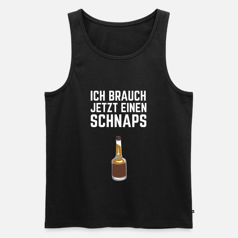 Schnaps Alkohol Whiskey - Männer Premium Bio Tank Top - Schwarz