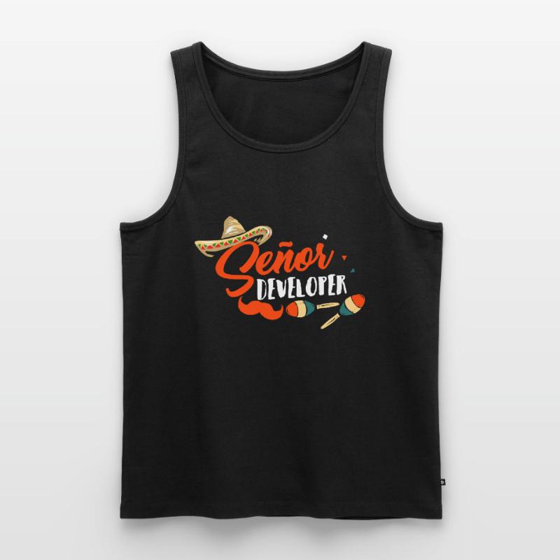 Programmer Senior Developer Programming Men's Premium Organic Tank Top