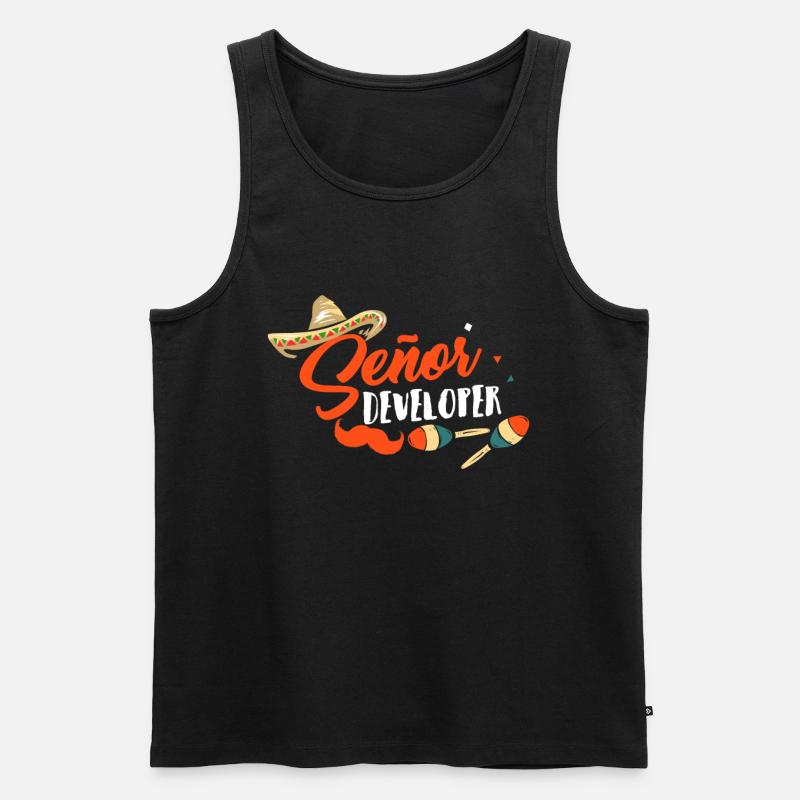 Programmierer Senior Developer Programmieren - Männer Premium Bio Tank Top - Schwarz