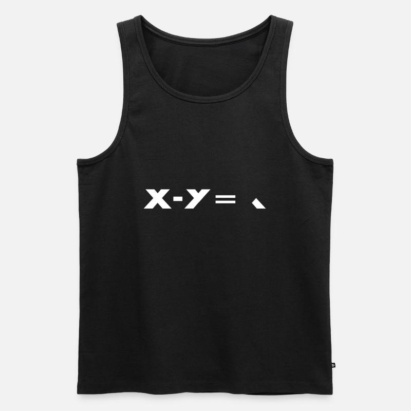 x-y mathe Aufgabe - Männer Premium Bio Tank Top - Schwarz