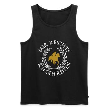 Mir reichts ich geh reiten - Männer Premium Bio Tank Top - Schwarz - Vorne - Michal (187cm)