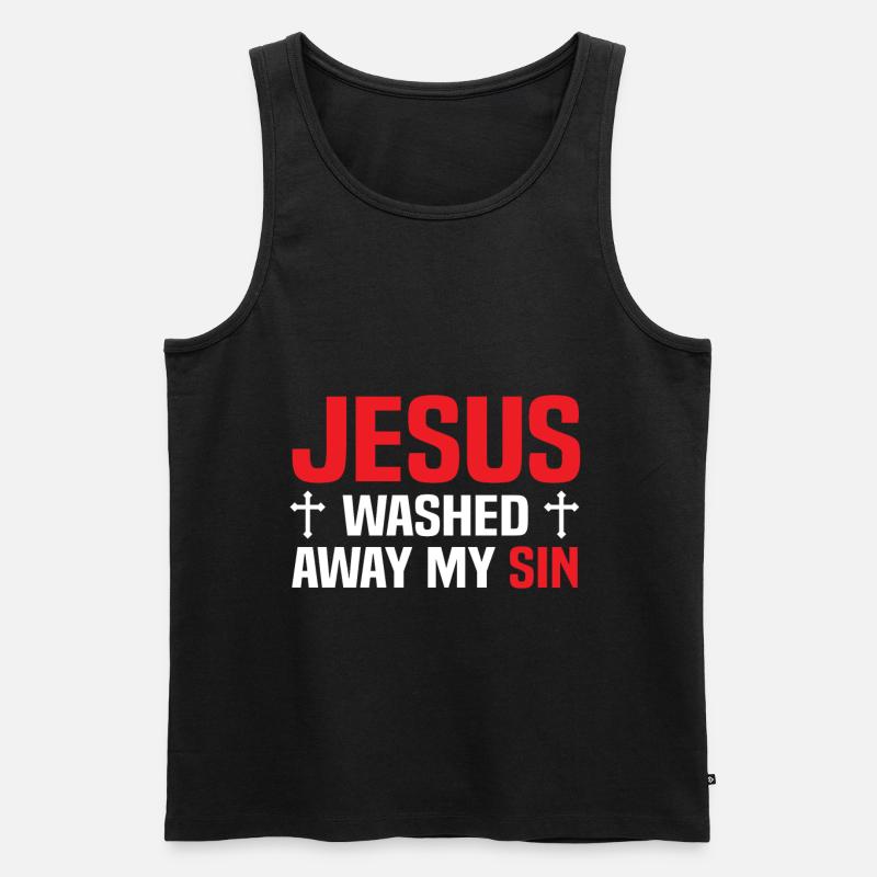 Jesus Christus - Männer Premium Bio Tank Top - Schwarz