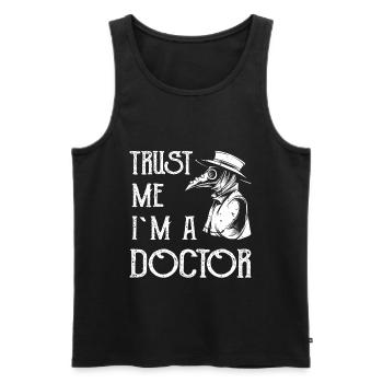 Doktor Pestdoktor Pestarzt Steampunk Schnabelmaske - Männer Premium Bio Tank Top - Schwarz - Vorne - Michal (187cm)
