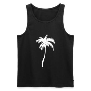 Palm tree palm - Men's Premium Organic Tank Top - black - Front - Michal (187cm)