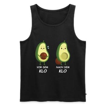 Avocado - Männer Premium Bio Tank Top - Schwarz - Vorne - AI Model Male 178 light (178cm)