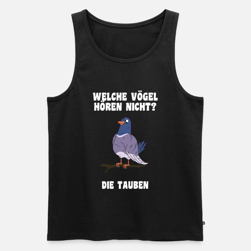 Das Tauben Witze Design - Männer Premium Bio Tank Top - Schwarz