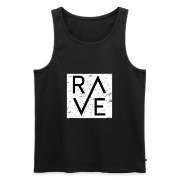 Rave Festival Raver - Männer Premium Bio Tank Top - Schwarz - Vorne - AI Model Male 178 light (178cm)