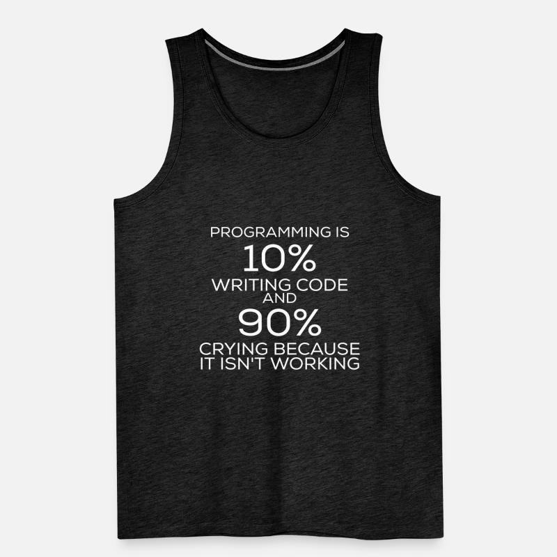 Funny saying programming programming Men's Premium Organic Tank Top