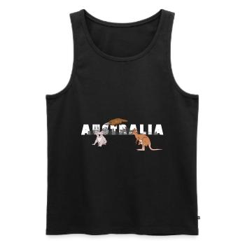 Australien Australische Tiere Känguru Koala Sydney - Männer Premium Bio Tank Top - Schwarz - Vorne - AI Model Male 178 light (178cm)