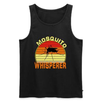 Mosquito Whisperer - Men's Premium Organic Tank Top - black - Front - AI Model Male 178 light (178cm)