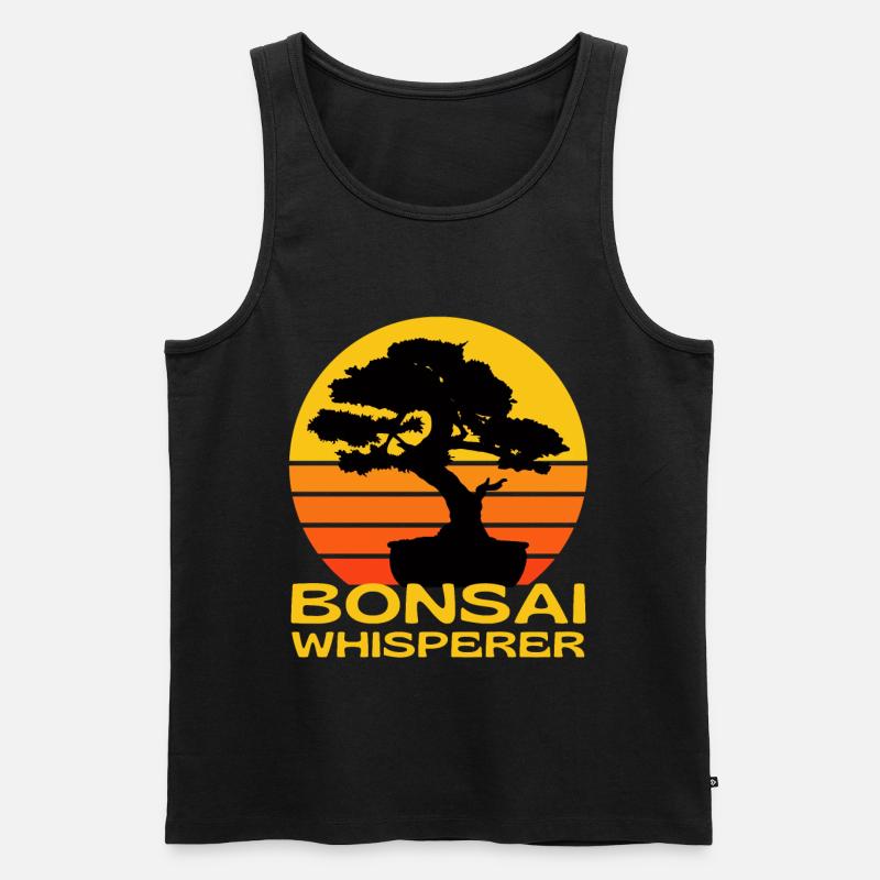 Bonsai Flüsterer - Männer Premium Bio Tank Top - Schwarz