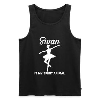 Swan est mon ballet animal - Débardeur bio Premium Homme - noir - Devant - AI Model Male 178 light (178cm)
