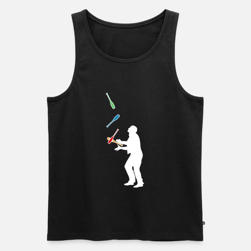 Jongleur - Männer Premium Bio Tank Top - Schwarz