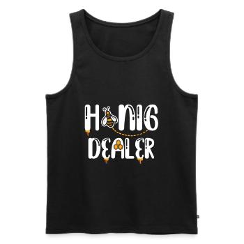 Miel Dealer - Débardeur bio Premium Homme - noir - Devant - AI Model Male 178 light (178cm)